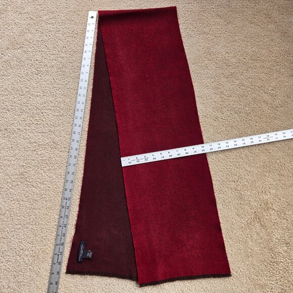 Banana Republic Double Face Cashmere Scarf Brick Burgundy Red - Picture 9 of 9